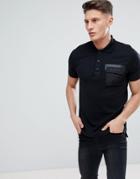 Diesel T-temp Broken Logo Polo Shirt - Black