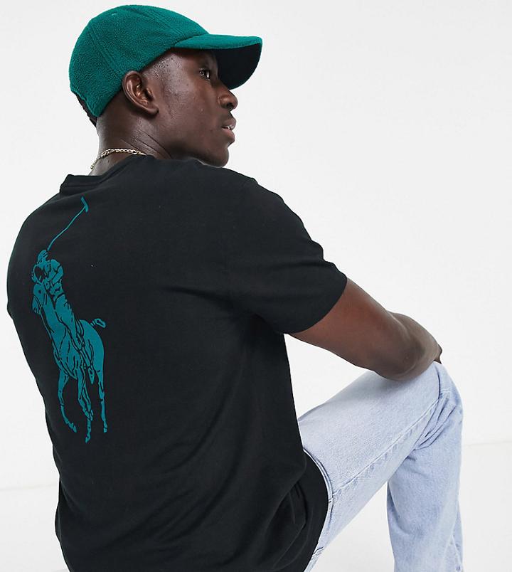 Polo Ralph Lauren X Asos Exclusive Collab T-shirt In Black With Backprint Pony Logo