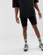 Asos Design Jersey Megging Shorts In Black - Black