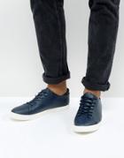 Asos Design Vegan Trainers In Navy With Toe Cap - Navy