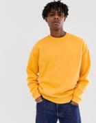 Asos Design Oversized Sweatshirt In Yellow