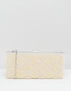 Claudia Canova Pearl Clutch Bag - Cream