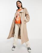 Ever New Tie Waist Trench Coat In Stone-neutral