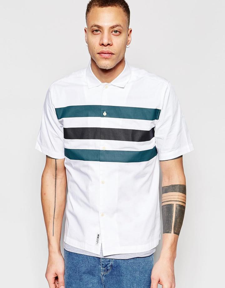 Wood Wood Brandon Shirt Stripe - White