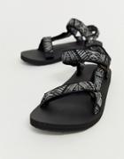 Teva Original Universal Tech Sandals In Black Print - Black