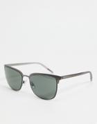 French Connection Square Lens Sunglasses-grey
