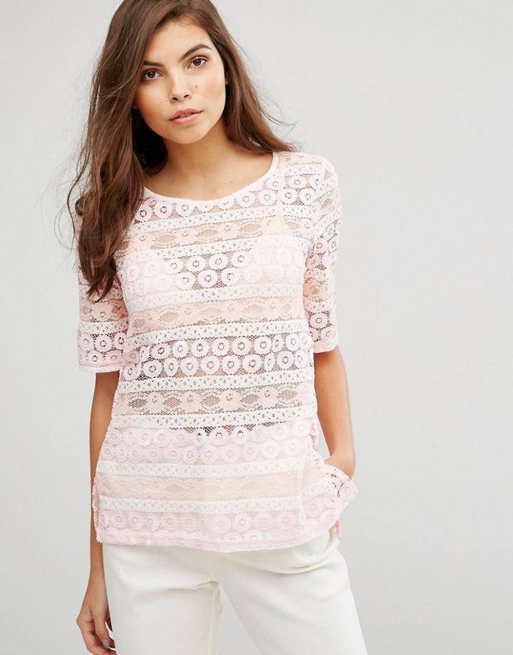 Ax Paris Crochet Top - Pink