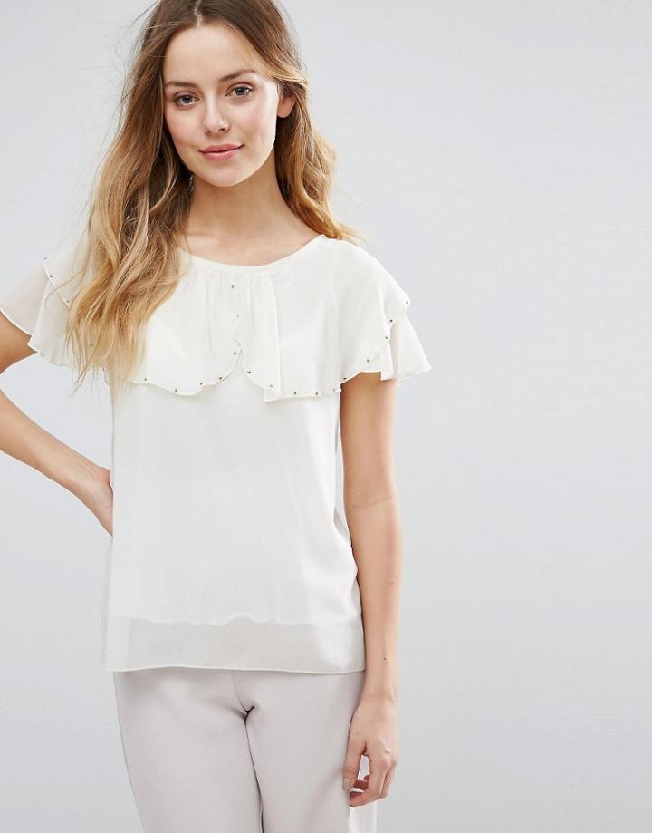 Jasmine Overlay Blouse - Cream