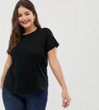 Asos Design Curve Ultimate T-shirt With Crew Neck In Black - Black