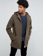 Bellfield Bonded Wool Mix Parka - Green