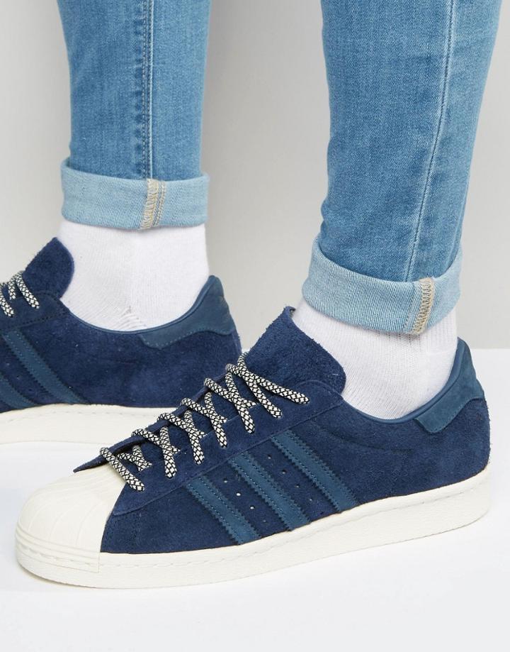 Adidas Originals Superstar 80's Sneakers In Blue S76639 - Blue