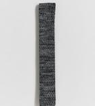 Heart & Dagger Knitted Tie In Charcoal - Gray