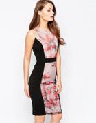 Little Mistress Floral Pencil Dress - Print