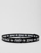 Hype X Coca Cola Oversized Webbing Belt In Black - Black