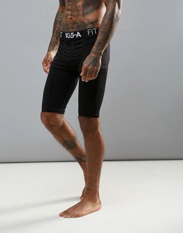 Ki5-a Branded Seamless Training Shorts - Black