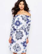 Y.a.s Hope Dress In Mixed Print - Blue Print