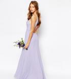 Fame And Partners Nevada Maxi Dress With Fishtail And Keyhole Back - Purple