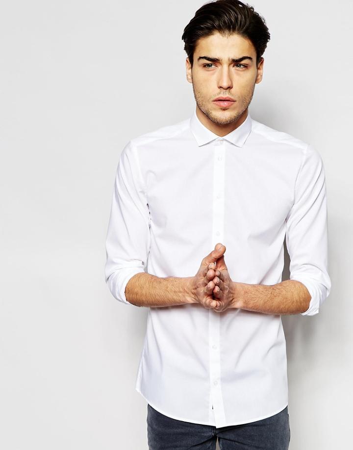 Minimum Smart Shirt In Stretch Cotton - White
