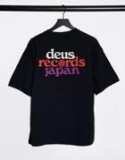 Deus Ex Machina Records Strata T-shirt In Black