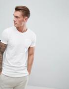 Produkt Longline T-shirt With Curved Hem - White