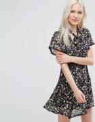 Foxiedox Willow Skater Dress With Choker Detail - Multi
