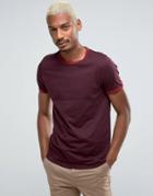 Asos T-shirt With Contrast Ringer - Red