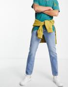 Jack & Jones Intelligence Mike Straight Fit Jeans In Light Blue