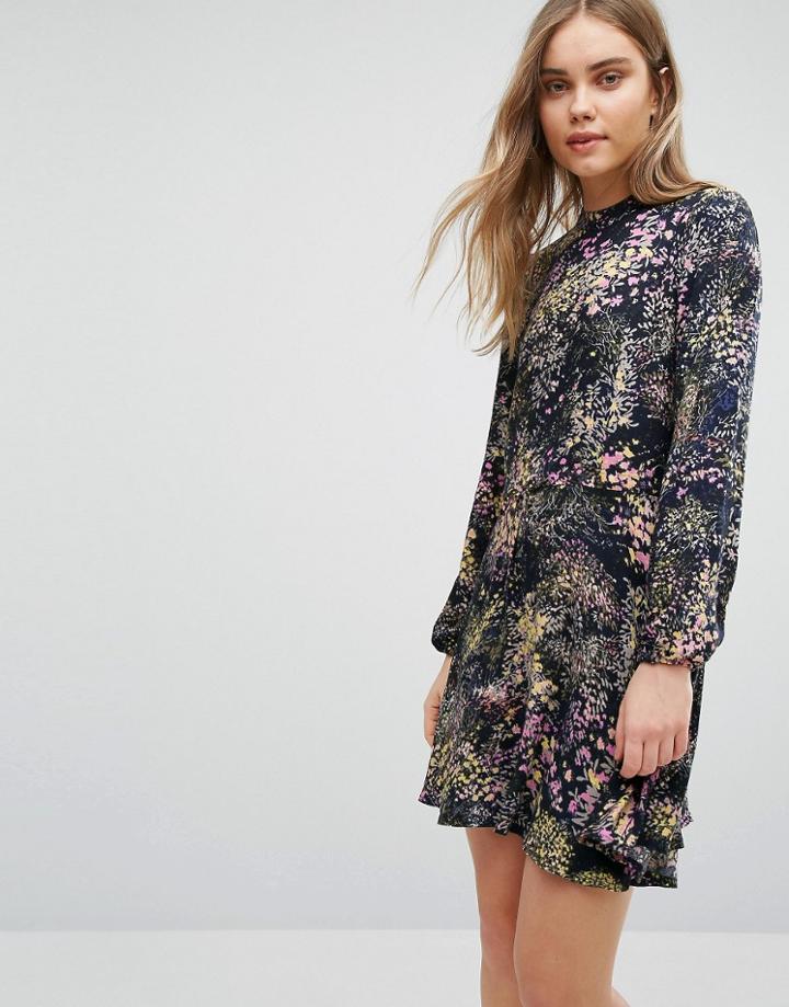 Warehouse Printed Skater Dress - Multi