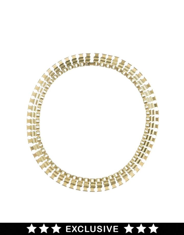 Rock 'n Rose Exclusive For Asos Vintage Chain Gold Plated Necklace