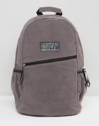 Systvm Backpack In Gray Faux Suede - Gray
