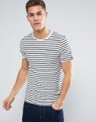Produkt T-shirt In Stripe - Navy
