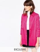 Helene Berman Short A-line Coat In Pink - 8742 Pink