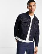 Lacoste Denim Jacket In Navy