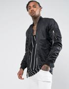 Alpha Industries Lightweight Reversible Ma-1 Vf Bomber Jacket In Black / Gold - Black