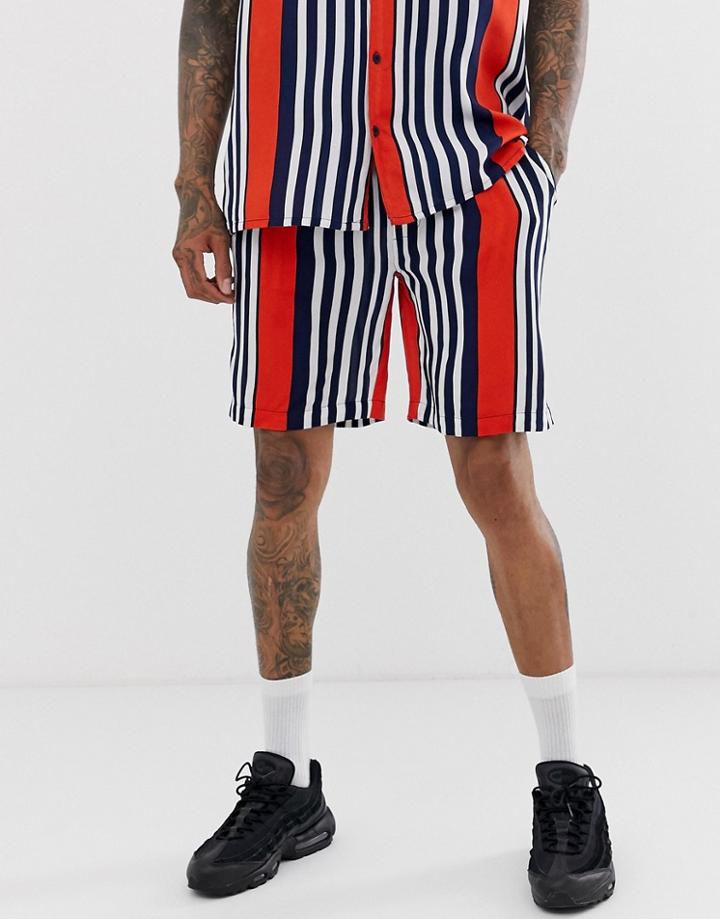 Night Addict Striped Runner Shorts - Multi