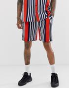 Night Addict Striped Runner Shorts - Multi