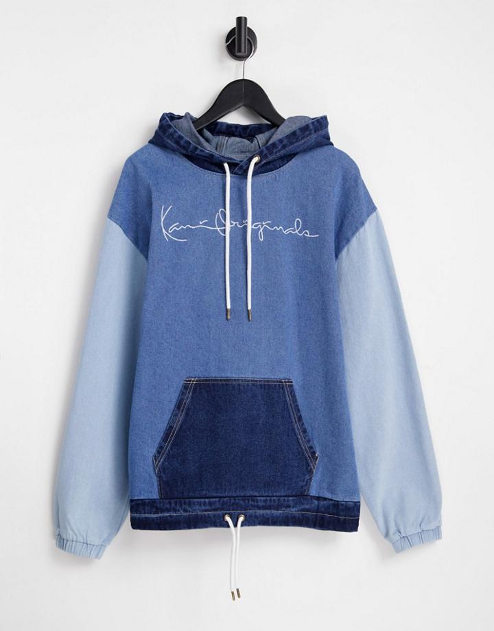 Karl Kani Originals Block Hoodie In Blue Denim - Part Of A Set