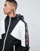 Jack & Jones Originals Padded Sports Jacket With Retro Sleeve Slogan - Black
