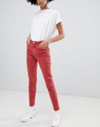 Weekday Way High Waist Skinny Jeans - Red