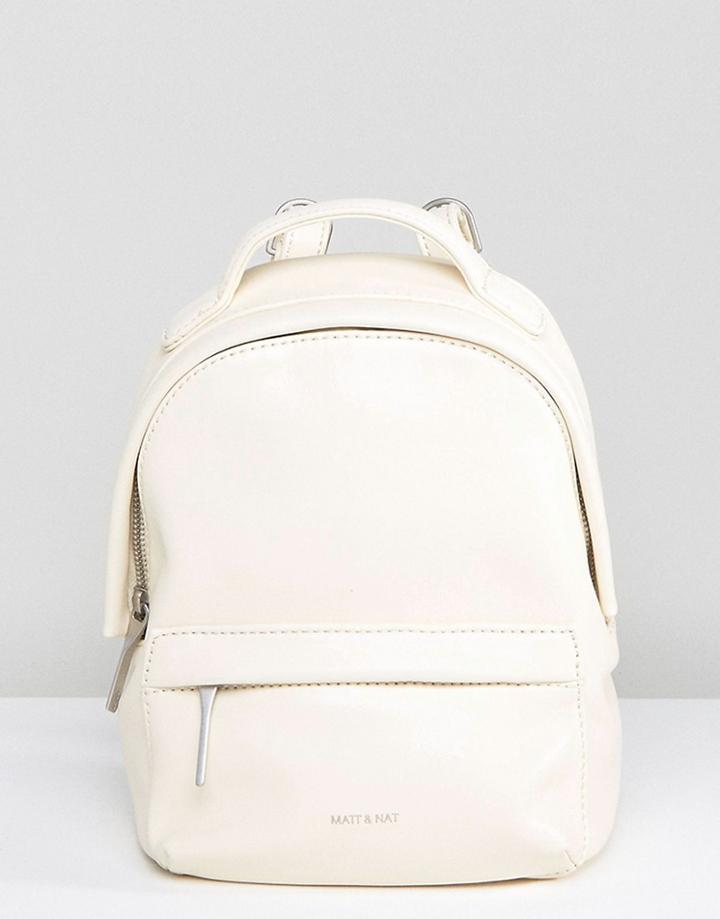 Matt & Nat Mini Munich Backpack - White