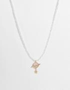 Reclaimed Vintage Inspired Unisex Out Of This World Pearl Necklace-multi