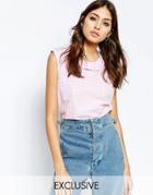 See You Never Gingham Ruffle Neck Top - Pink