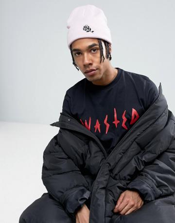 Wasted Paris Loveless Rose Beanie In Pink - Pink