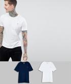 Farah Pinehurst 2 Pack Lounge T-shirts - Navy