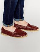 Asos Espadrilles In Brown With Woven Effect - Brown