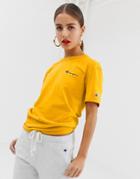 Champion Relaxed T-shirt With Front Logo - Orange