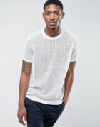 Asos Mesh T-shirt In White - White