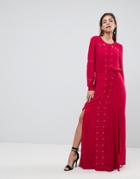 Finders Keepers Maddox Slit Maxi Dress - Red