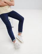 Asos Design Skinny Jeans In Indigo-blue