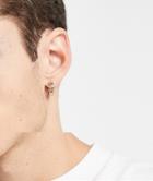 Asos Design Hoop Earrings With 'free' Text In Gold Tone